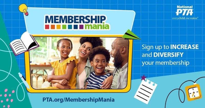 Membership Mania - Sign up to inclrease and diversify your membership - pta.org/membershipmania